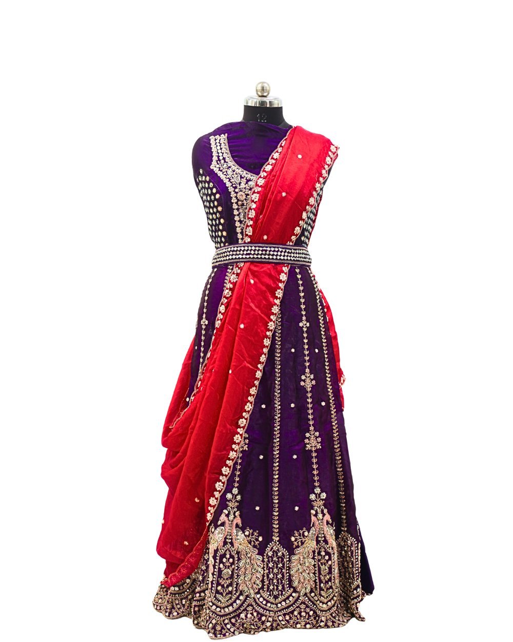 Rose georgette anarkali set